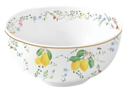 290781 bol d12cm en porcelaine fleurs et citrons