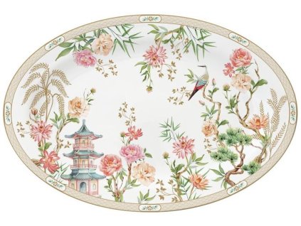 290820 290820 vassoio ovale 35x235 cm in porcin color box jardins d orient