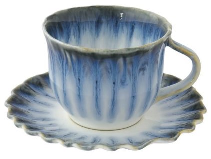 290925 290925 tazza tea c piattino 220 ml in porc oceania blue