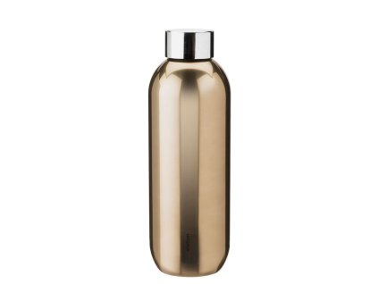 stelton drikkedunk keep cool vacuum insulated bottle dark gold 5218471
