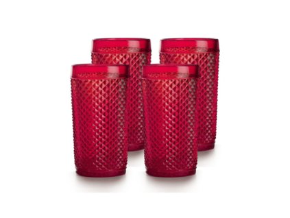 0005044 bicos pack com 4 copos altos vermelho