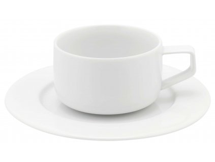 Vista Alegre SILKROAD WHITE Kávový šálek s podšálkem