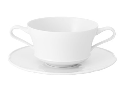 Vista Alegre Crown White Polévkový šálek s podšálkem