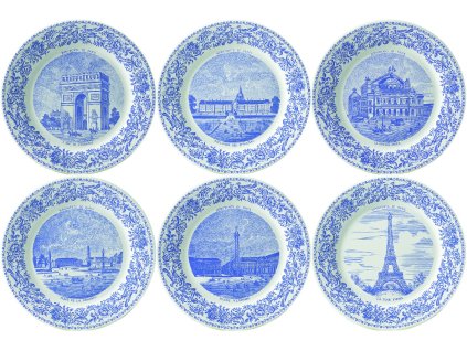 Podložky pod sklenice sada 6 kusů MONUMENTS PARIS ASSIETTES A THEME  Gien