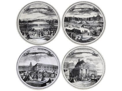 Podložky pod sklenice sada 4 kusů ENDROITS REMARQUABLES ASSIETTES A THEME  Gien