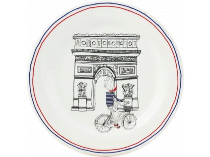 Gien CA C'EST PARIS ! Pečivový talíř ARC TRIOMPHE NOIR