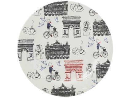 Pečivový talíř ARC TRIOMPHE ROUGE CA C'EST PARIS!  Gien