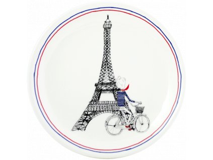 Gien CA C'EST PARIS ! Pečivový talíř TOUR EIFFEL NOIRES