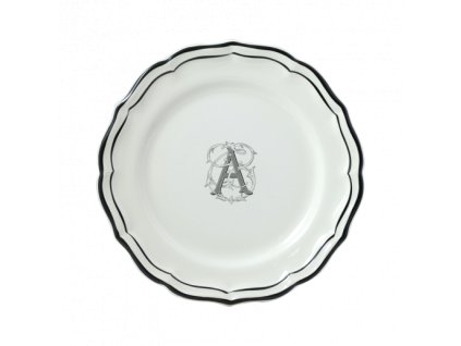 Mělký talíř FILET MANGANESE MONOGRAMME  Gien