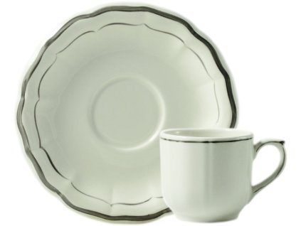 Gien FILET TAUPE Espresso šálky s podšálky sada 2 kusů