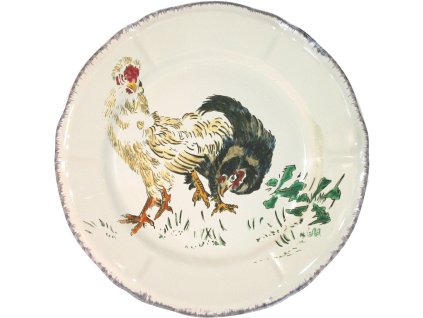 Dezertní talíř POULE NEGRE SOIE GRANDS OISEAUX  Gien