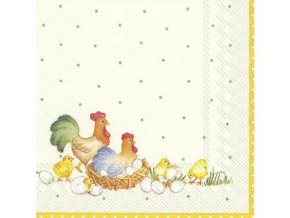 IHR NEW EASTER FARMERS (V&B) velké ubrousky 33x33 cm