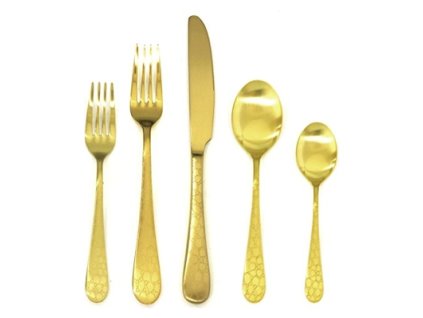 Sada příborů COCCODRILLO ICE ORO, matná zlatá, Mepra