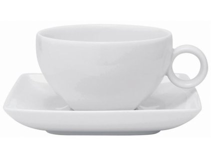 Snídaňový šálek s podšálkem CARRÉ WHITE, Vista Alegre