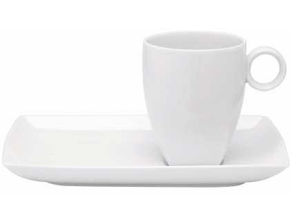 Hrnek s podšálkem CARRÉ WHITE, Vista Alegre