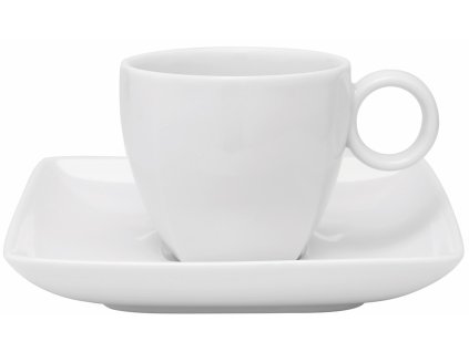 Velký kávový šálek s podšálkem CARRÉ WHITE, Vista Alegre