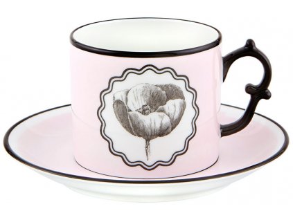 Vista Alegre HERBARIAE Čajový šálek s podšálkem růžový
