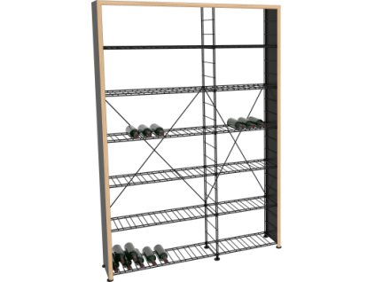 Základní regál na víno 220x153x35 cm 2 moduly, Architecture Atelier du Vin