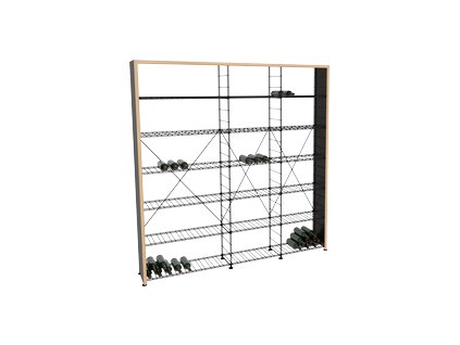 86189 zakladni regal na vino 220x213x35 cm 3 moduly architecture atelier du vin