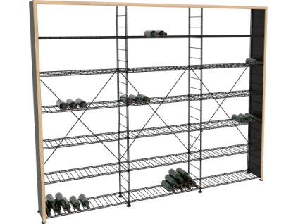 86198 1 zakladni regal na vino 220x273x35 cm 3 moduly architecture atelier du vin
