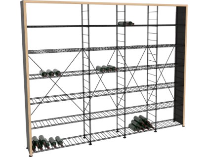 86201 zakladni regal na vino 220x273x35 cm 4 moduly architecture atelier du vin
