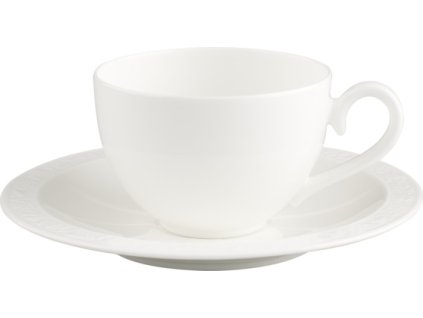 Villeroy & Boch White Pearl Čajový/kávový šálek a podšálek