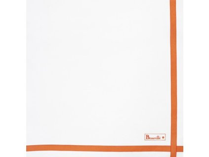 serviette bicolore blanc mandarine