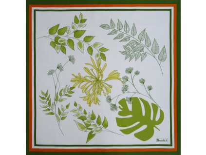 Beauvillé Agapanthes zelený ubrousek 52x52 cm