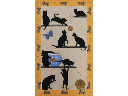 Chat Pitre žlutá utěrka 50x80 cm, Beauvillé