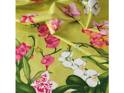 Beauvillé ORCHIDEES zelený ubrus