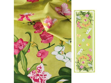 93263 behoun orchidees 50x150 cm zelena beauville