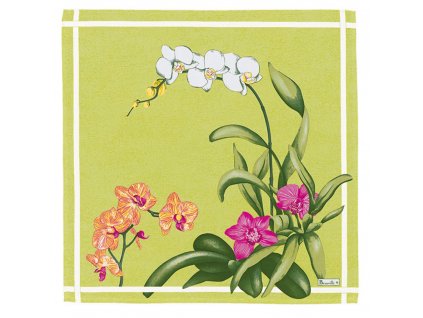 serviette orchidees