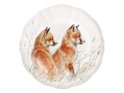 1631B4PD26 Assiette dessert Renardeaux
