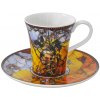 Goebel Louis Comfort Tiffany Espresso šálek s podšálkem Papoušci