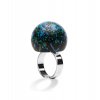 A100POP Anello PopBalls #BallsMania by MirtaBijoux Colore 001 Nera Pioggia BluZaffiro&VerdeKelly