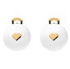 O154SYM #BallsMania by MirtaBijoux SymBalls Bianco Cuore Oro