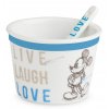 Egan DISNEY LIVE LAUGH LOVE Modrá miska na zmrzlinu se lžičkou MICKEY 250 ml ⌀9 cm