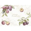 IHR COUNTRY PLUMS cream plastová prostírka