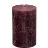 IHR tmavě červená rustikální svíčka 11 cm