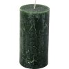 IHR tmavě zelená rustikální svíčka 14 cm
