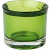 IHR GLASS CUP lahvově zelený skleněný svícen na čajovou svíčku 6.5x5.5 cm