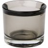 IHR GLASS CUP grey skleněný svícen na čajovou svíčku 6.5x5.5 cm