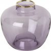 IHR  světle fialová skleněná stohovatelná váza 9x8 cm