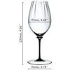 Sklenice na bílé víno Riesling FATTO A MANO, černá  Riedel