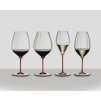 Sklenice na bílé víno Riesling FATTO A MANO, červená  Riedel