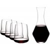 Riedel Stemless Wings CABERNET + Dekantér sada 5 kusů