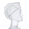 Feiler LA GLAMOUR turban / ručník na vlasy white - silver