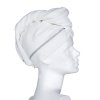 Turban / ručník na vlasy white - silver LA GLAMOUR  Feiler