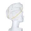Turban / ručník na vlasy white - gold LA GLAMOUR  Feiler