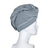 Turban / ručník na vlasy steel grey - silver LA GLAMOUR  Feiler